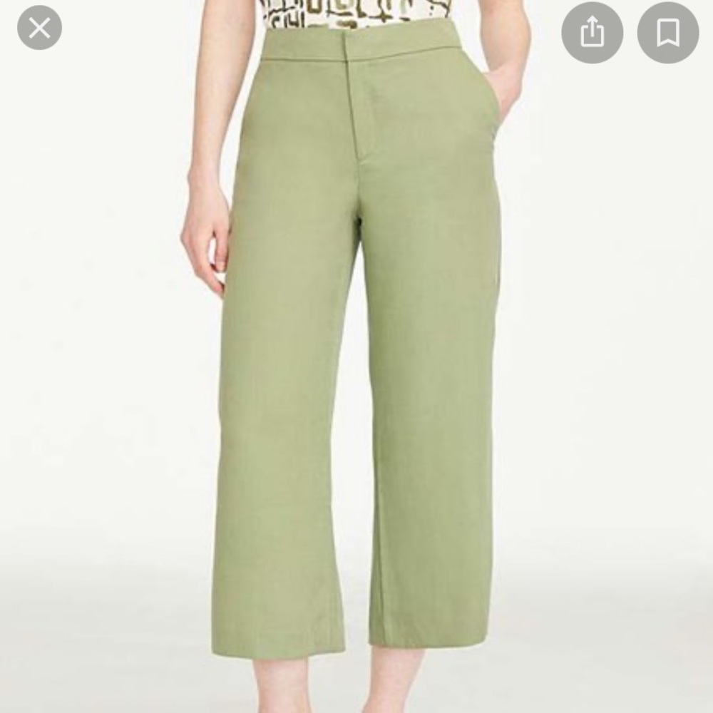 Ann Taylor wide leg cropped pants